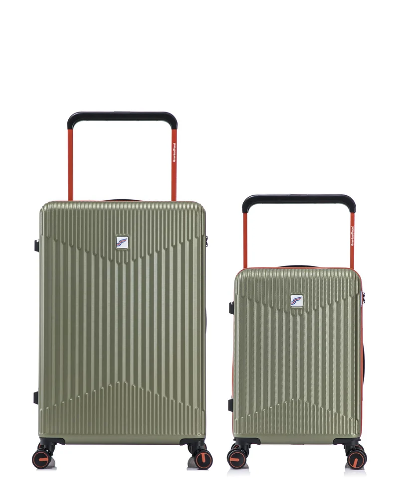 2er-Pack Hartschalenkoffer: Großer Koffer und Handgepäck NORTH BEACH