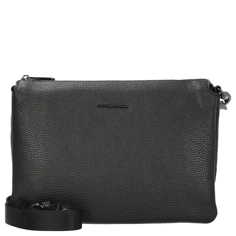 Mandarina Duck Mellow Leather - Umhängetasche 28 cm (nero)