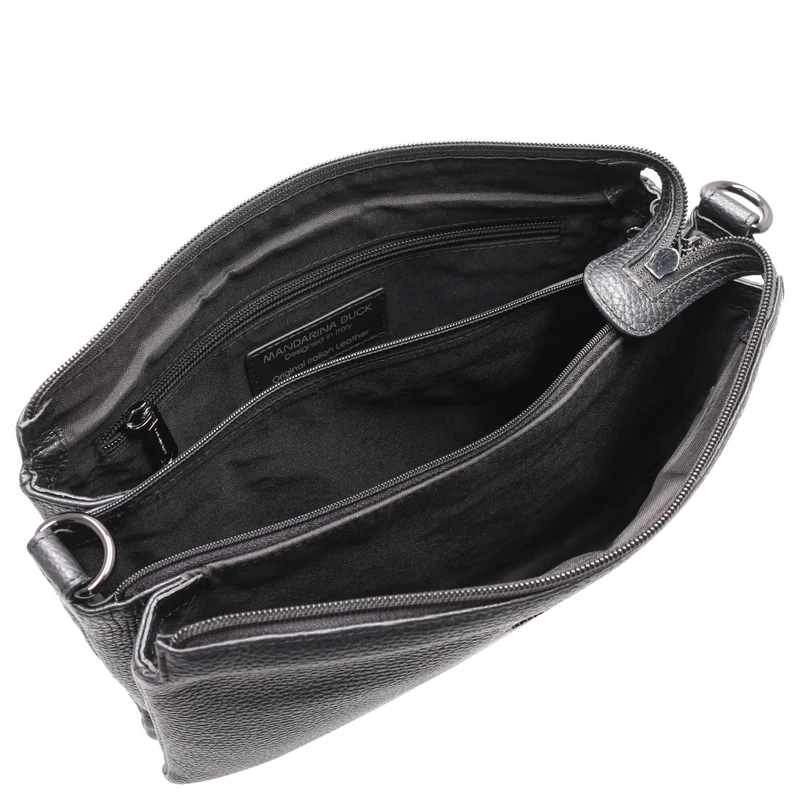 Mandarina Duck Mellow Leather - Umhängetasche 28 cm (nero)