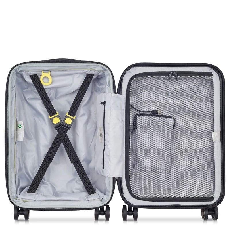 Delsey Paris Shadow 5.0 - 4-Rollen-Kabinentrolley mit Vortasche S 55 cm erw. USB (marineblau)
