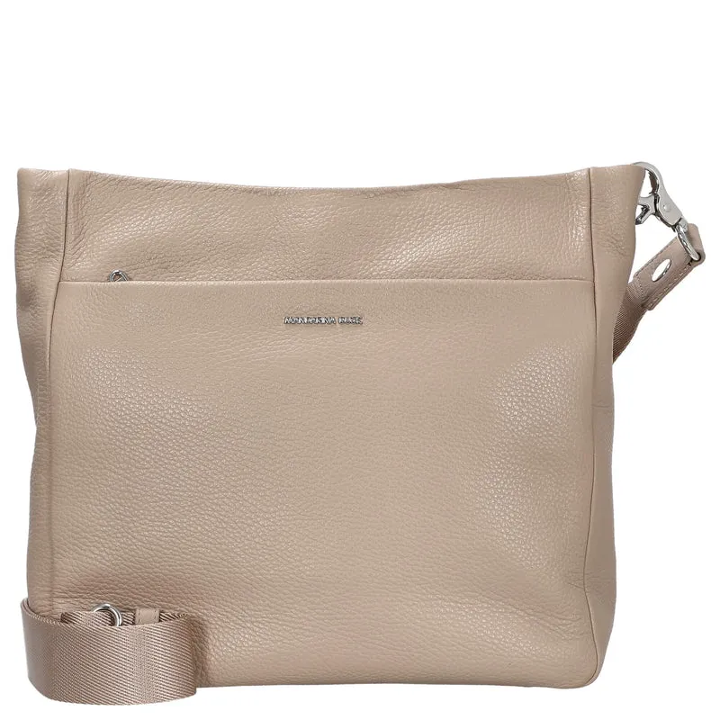 Mandarina Duck Mellow Leather - Umhängetasche L 35 cm (warm taupe)
