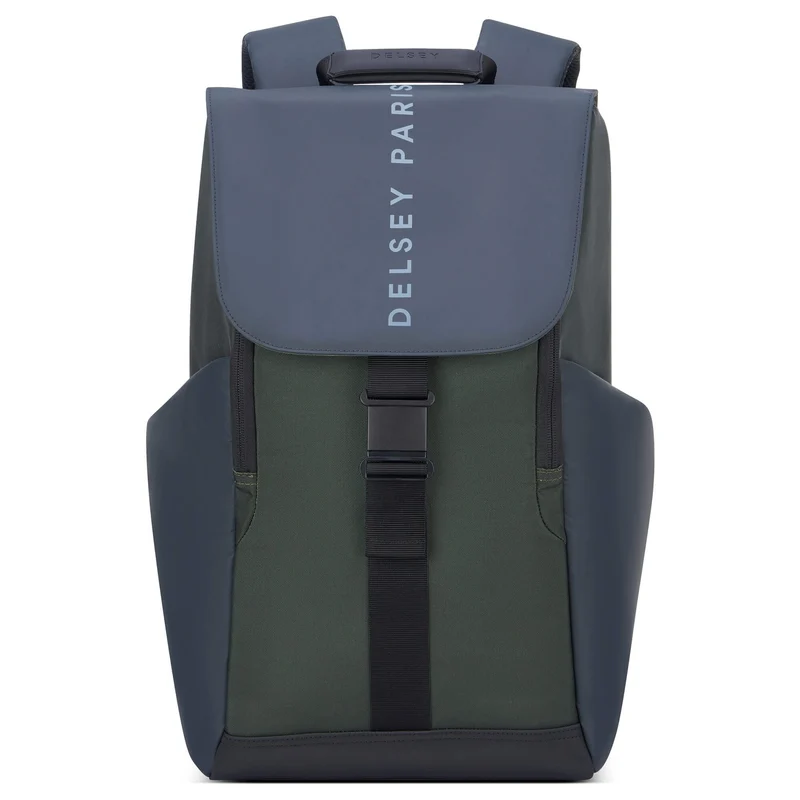 Delsey Paris Securflap - Rucksack 15" 45.5 cm RFID (blau grün)