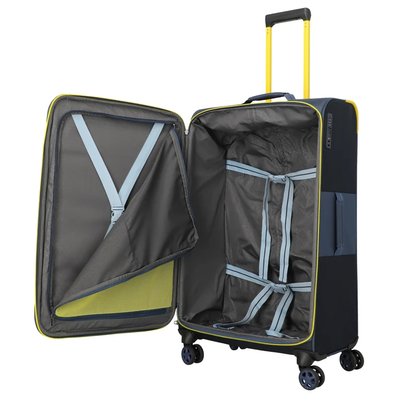 Travelite Color Craze - 4-Rollen-Trolley L 77 cm (dunkelblau)