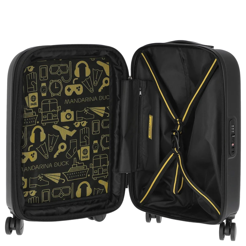 Mandarina Duck Logoduck+ - 4-Rollen-Kabinentrolley 55 cm S erw. (black)