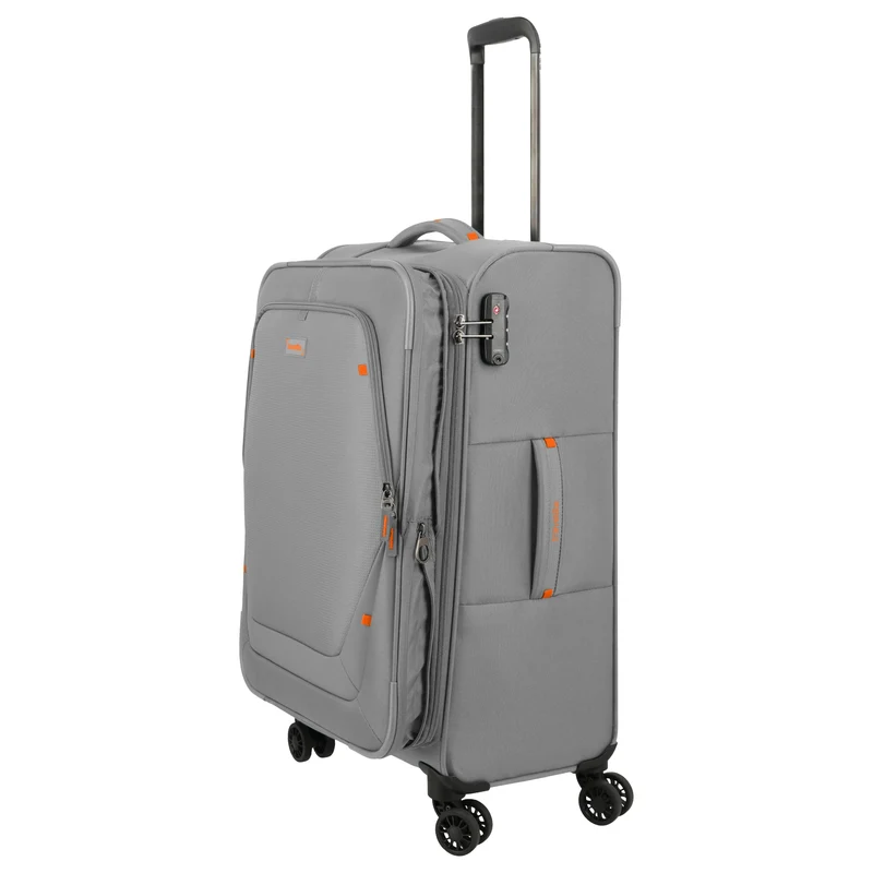 Travelite Umbria - 4-Rollen-Trolley M 67 cm erw. (smoky grey)