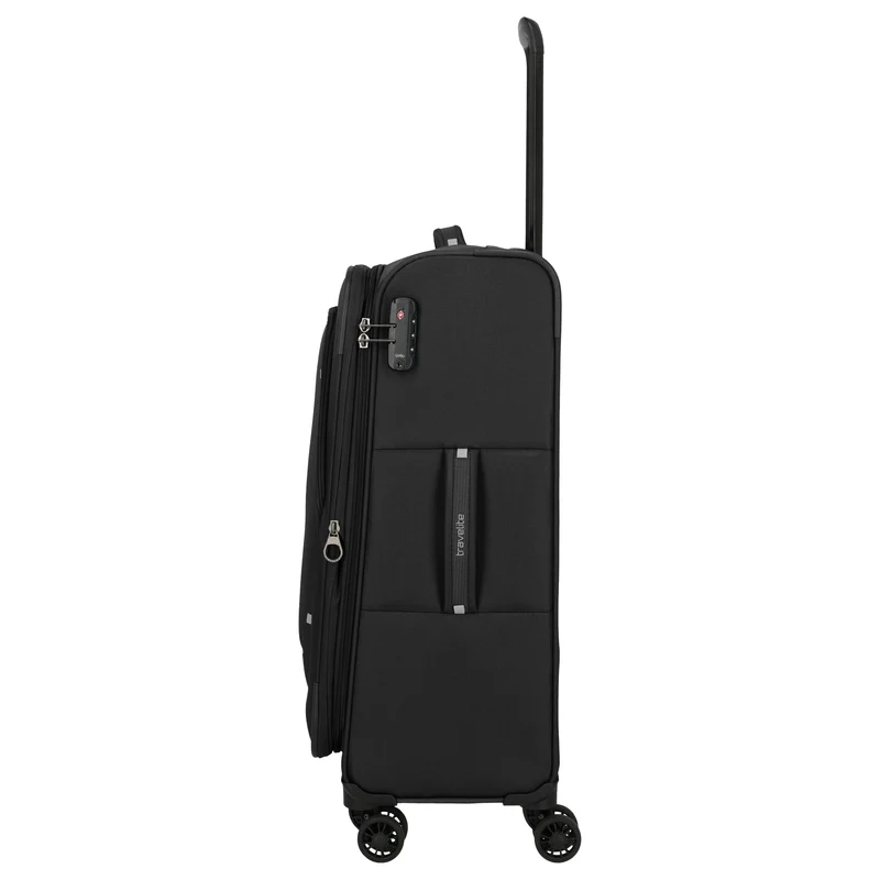 Travelite Umbria - 4-Rollen-Trolley M 67 cm erw. (schwarz)