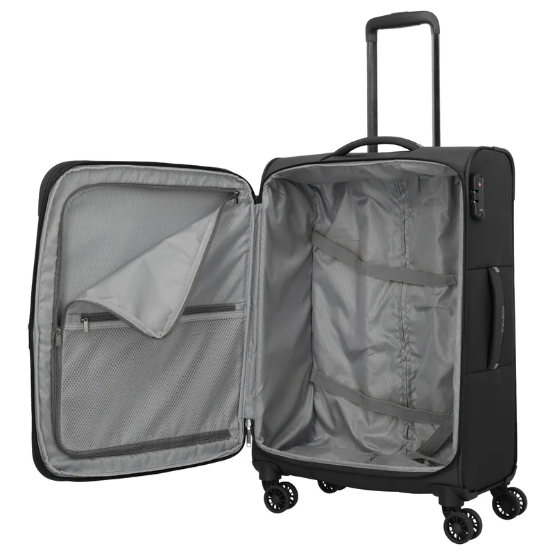 Travelite Umbria - 4-Rollen-Trolley M 67 cm erw. (schwarz)
