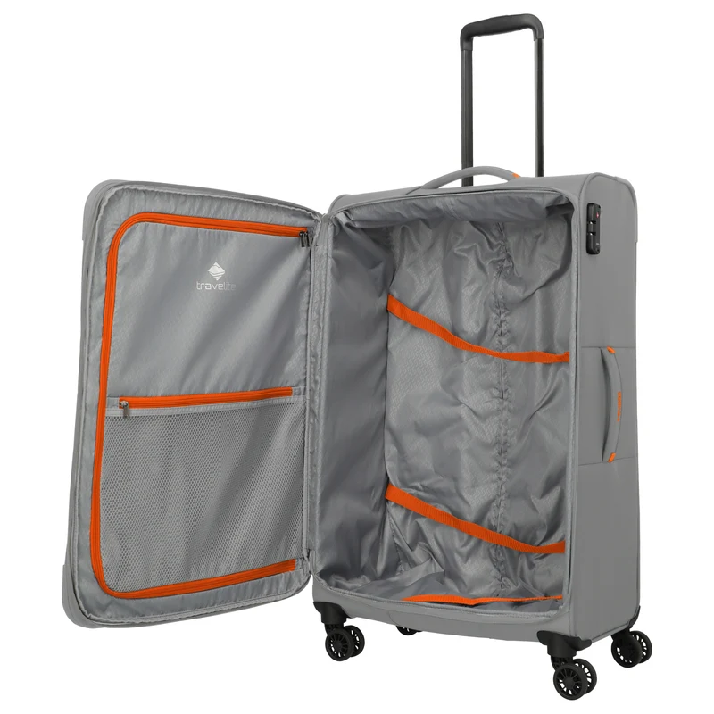 Travelite Umbria - 4-Rollen-Trolley L 77 cm erw. (smoky grey)