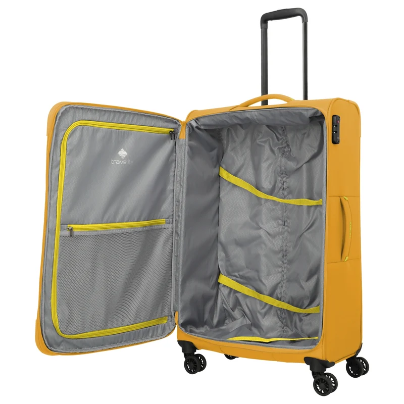 Travelite Umbria - 4-Rollen-Trolley L 77 cm erw. (golden glow)