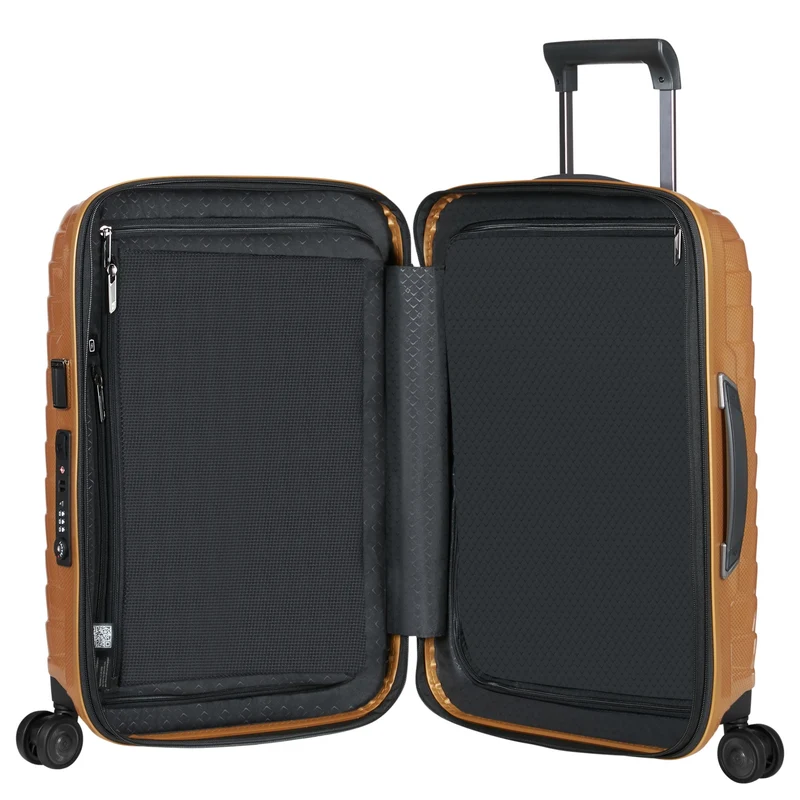 Samsonite Selection Proxis - 4-Rollen Kabinentrolley 55 cm erw. USB (honey gold)