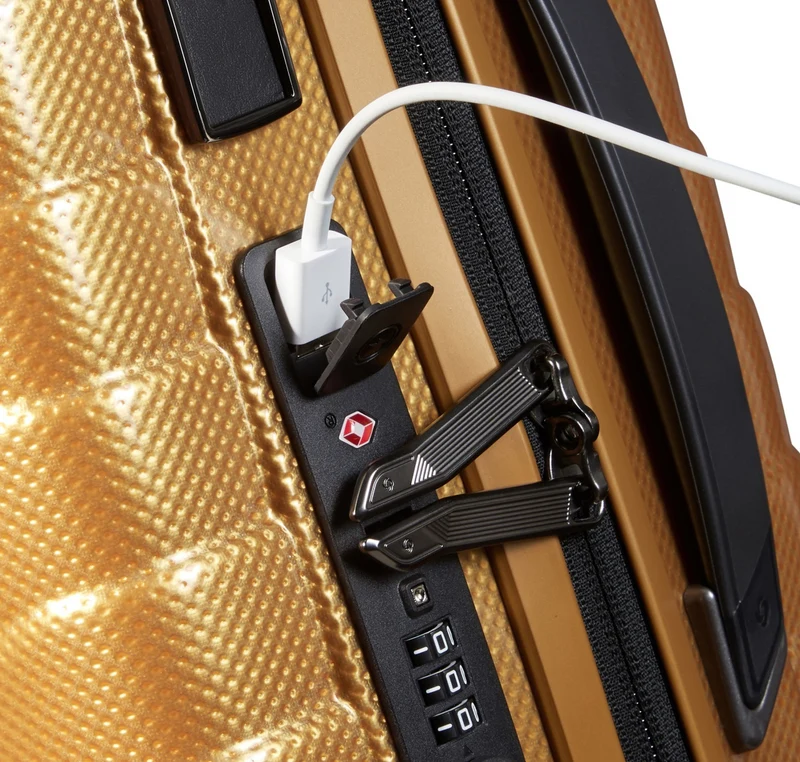 Samsonite Selection Proxis - 4-Rollen Kabinentrolley 55 cm erw. USB (honey gold)