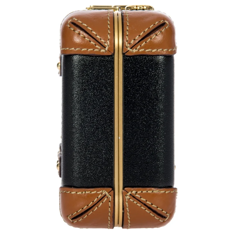 Brics Bellagio - Umhängetasche 20 cm recycelt (black/tan)
