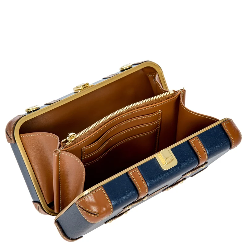 Brics Bellagio - Umhängetasche 20 cm recycelt (blue/tan)