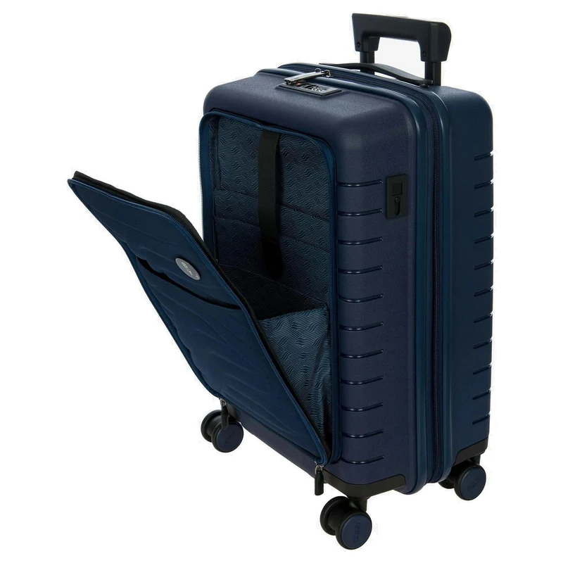 Brics BY Ulisse - 4-Rollen-Kabinentrolley mit Vortasche 55 cm erw. USB (oceano)