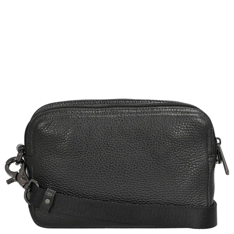 Mandarina Duck Mellow Leather - Umhängetasche 20 cm (nero)