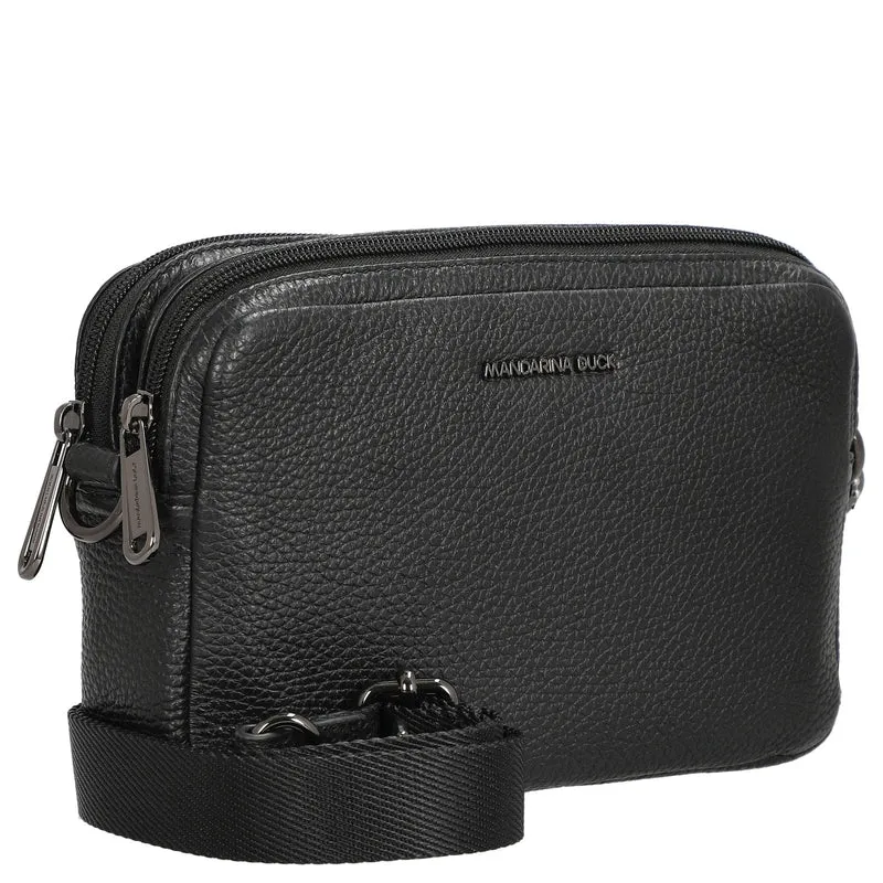 Mandarina Duck Mellow Leather - Umhängetasche 20 cm (nero)