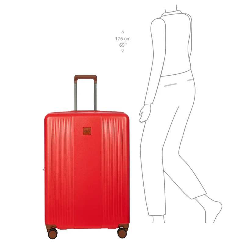Brics Ferrara - 4-Rollen-Trolley L 77 cm erw. (red)