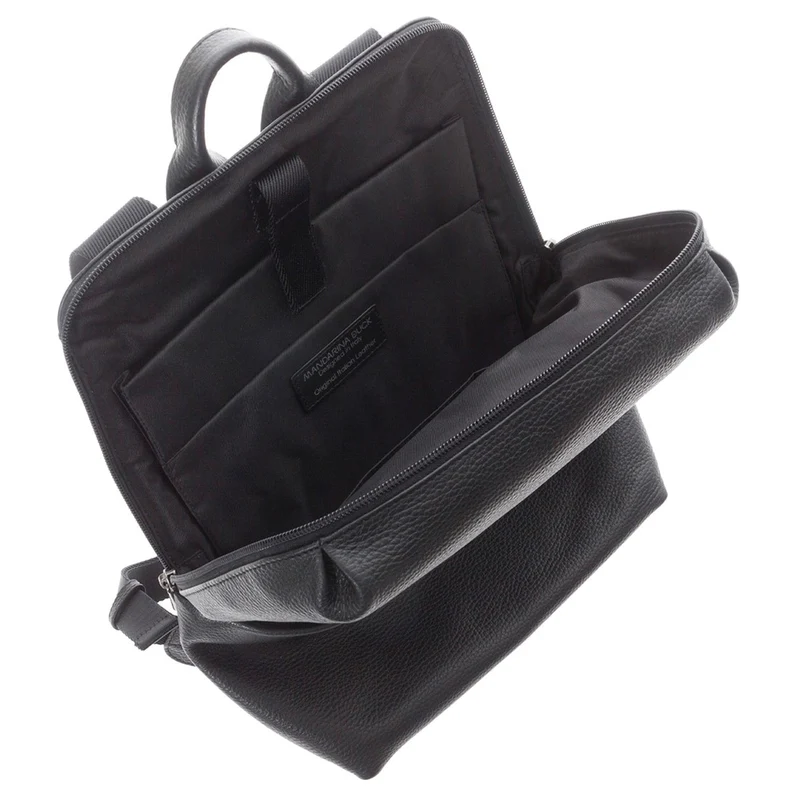 Mandarina Duck Mellow Leather - Rucksack 13" 36 cm Leder (black)