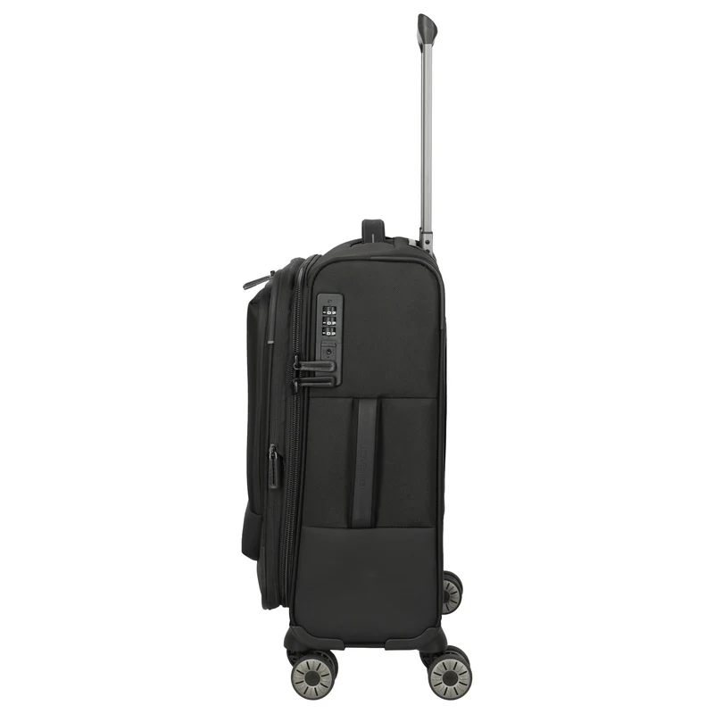 Travelite Crosslite - 4-Rollen-Kabinentrolley S 55 cm erw. (schwarz)