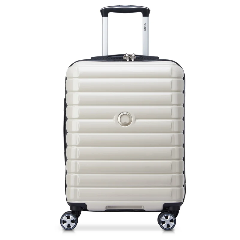 Delsey Paris Shadow 5.0 - 4-Rollen-Kabinentrolley Slim Line USB 55 cm (elfenbein)