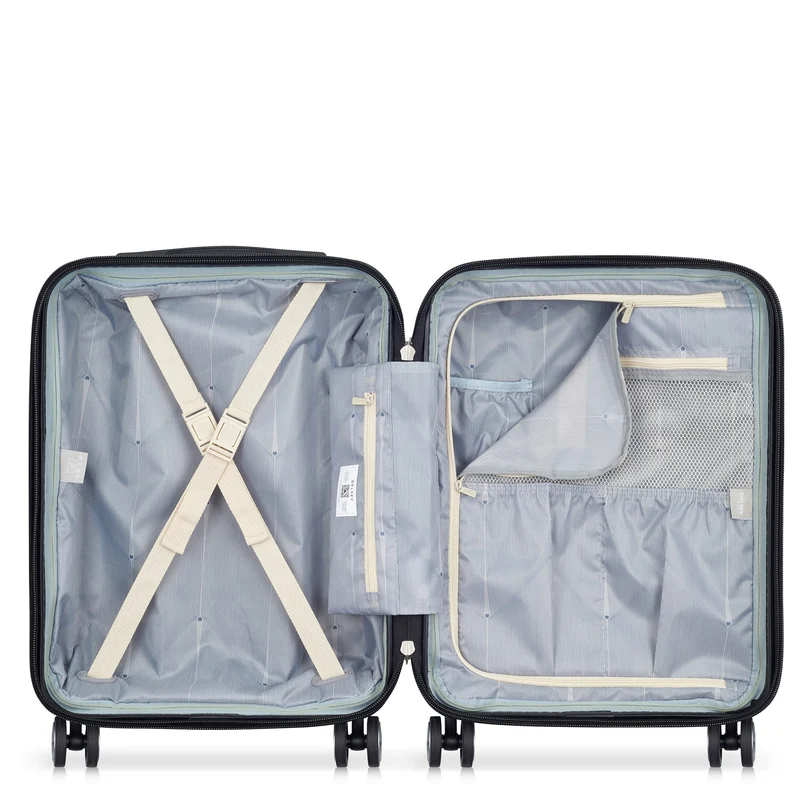Delsey Paris Shadow 5.0 - 4-Rollen-Kabinentrolley Slim Line USB 55 cm (elfenbein)