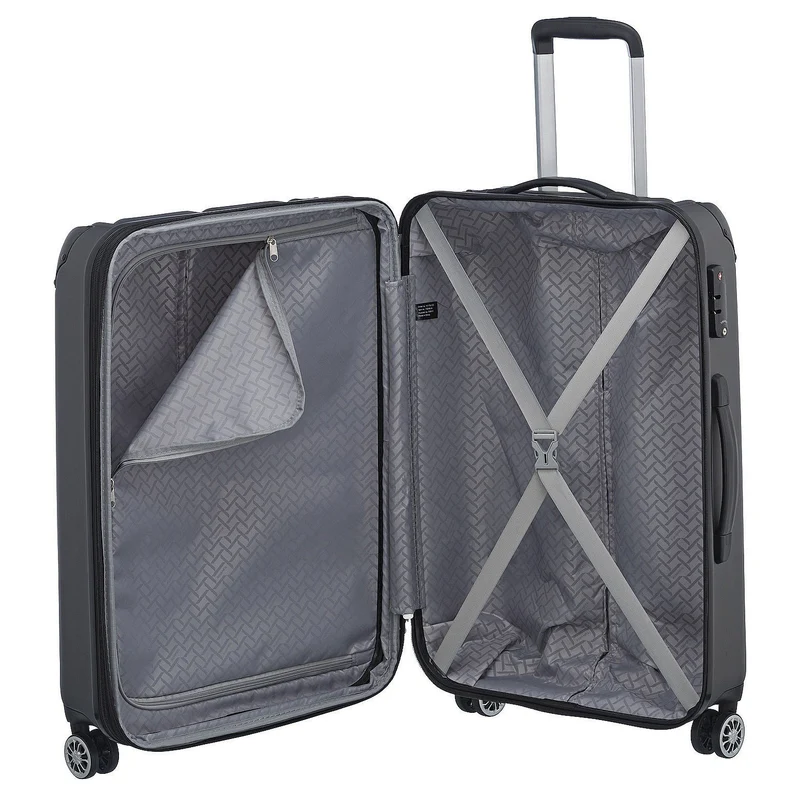 Travelite City - 4-Rollen-Trolley erw. M 68 cm (anthrazit)