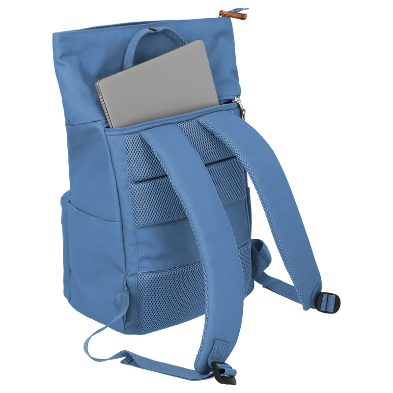 Travelite Basics Short Handle - Rolltop Rucksack 46 cm (denim)