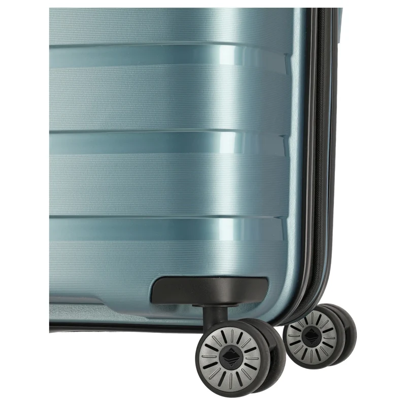 Travelite Air Base - 4-Rollen-Trolley Set 3tlg. L/M/S Vortasche (iceblue)