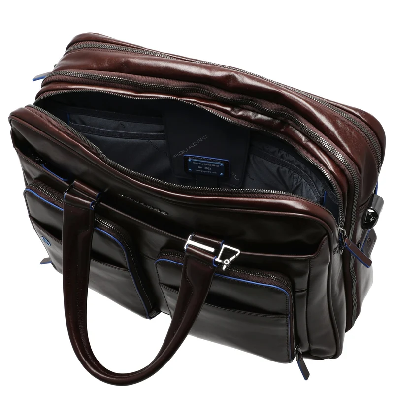 Piquadro Blue Square - Aktentasche 15" 41 cm erw. (mahogany)