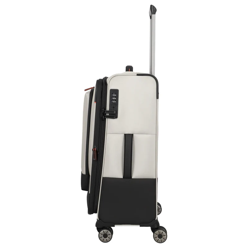 Travelite Crosslite - 4-Rollen-Trolley M 66 cm erw. (natur)