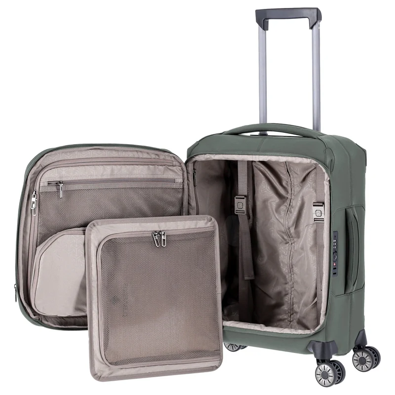 Travelite Priima - 4-Rollen-Kabinentrolley S 55 cm erw. (olive)