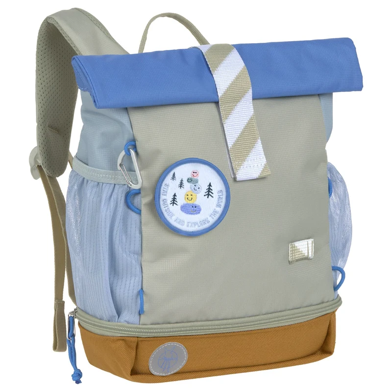 Lässig Sunny Explorer - Rolltop Kinderrucksack Mini 32.5 cm (grün/blau)