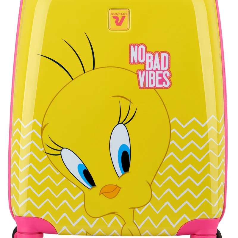 Roncato Looney Tunes Kids - 4-Rollen-Kindertrolley 44 cm (Tweety Giallo)