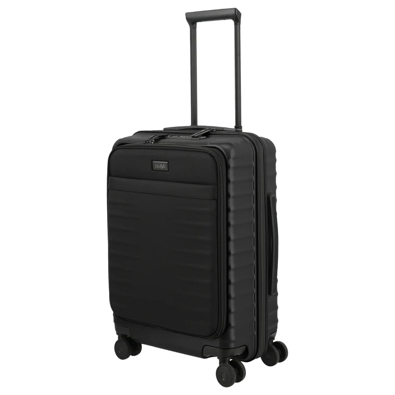 TITAN UPGRADE - 4-Rollen-Kabinentrolley S 55/23 cm mit Vortasche (nightshade black)