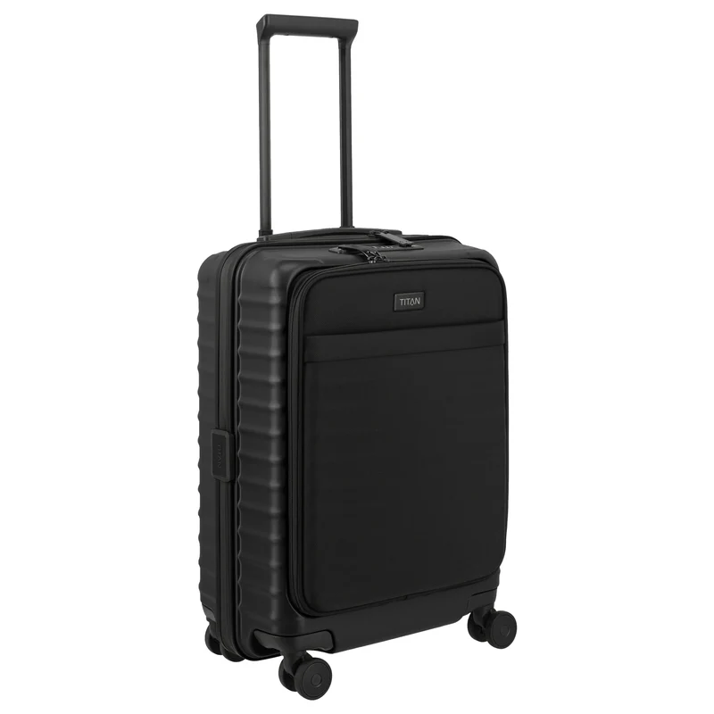 TITAN UPGRADE - 4-Rollen-Kabinentrolley S 55/23 cm mit Vortasche (nightshade black)