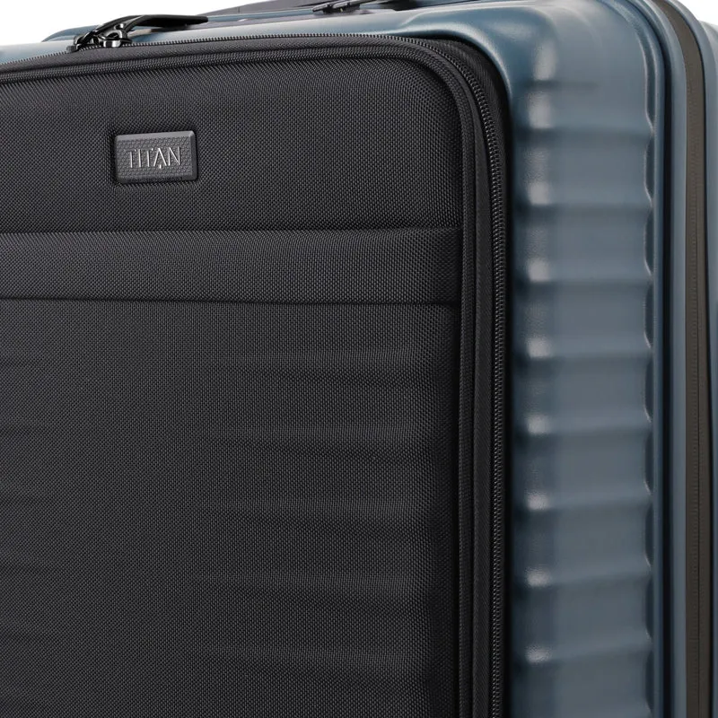 TITAN UPGRADE - 4-Rollen-Kabinentrolley S 55/23 cm mit Vortasche (midnight blue)