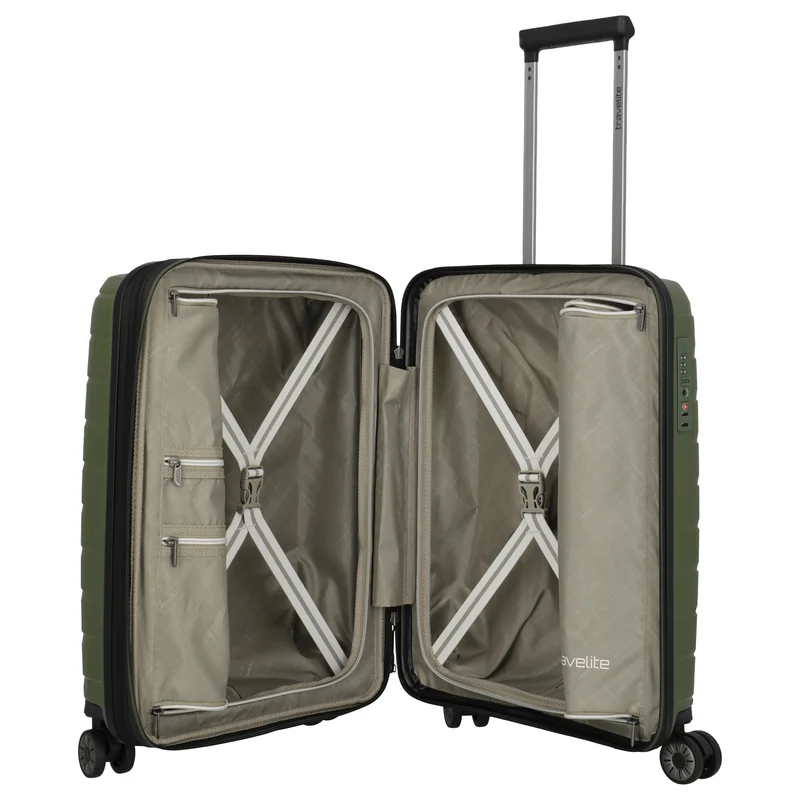 Travelite Air Base - 4-Rollen-Kabinentrolley S 55 cm erw. (olive)