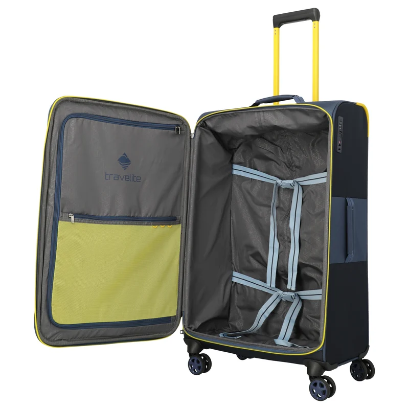 Travelite Color Craze - 4-Rollen-Trolley L 77 cm (dunkelblau)