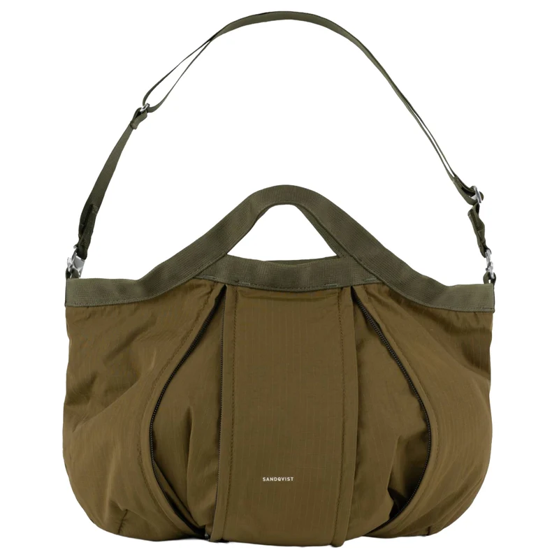 Sandqvist Grid Expandable - Umhängetasche erw. (olive)