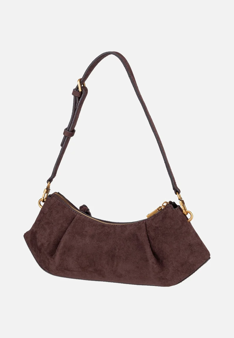 Allegra Shoulder Suede 37180 Espresso - Schultertasche