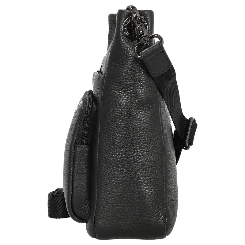 Mandarina Duck Mellow Leather - Umhängetasche M 30 cm (nero)