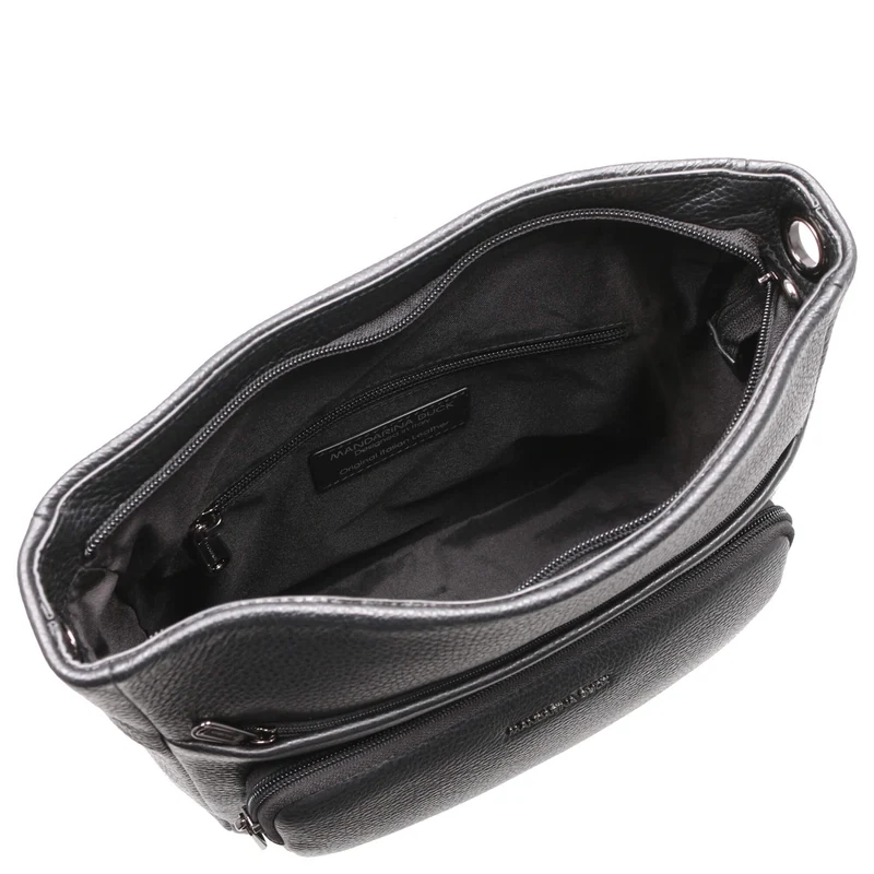 Mandarina Duck Mellow Leather - Umhängetasche M 30 cm (nero)
