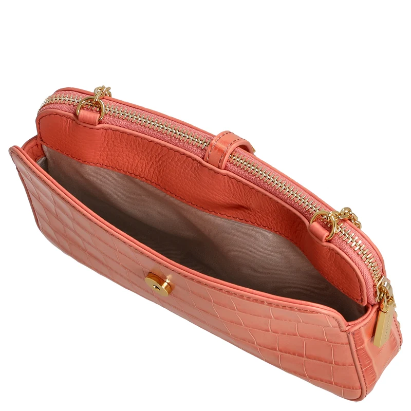 Coccinelle Mini Bag Croco Soft - Umhängetasche 20 cm (geranium)