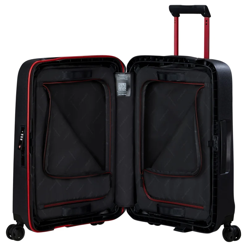 Samsonite Selection Essens - 4-Rollen-Kabinentrolley 55 cm (charcoal/red)