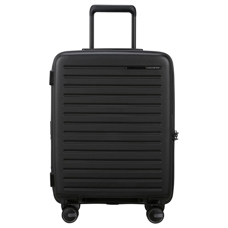 Samsonite Selection Restackd - 4-Rollen-Kabinentrolley 55 cm erw. (schwarz)
