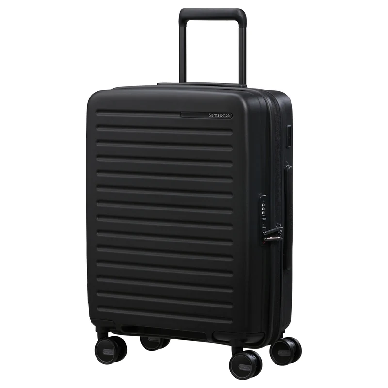 Samsonite Selection Restackd - 4-Rollen-Kabinentrolley 55 cm erw. (schwarz)