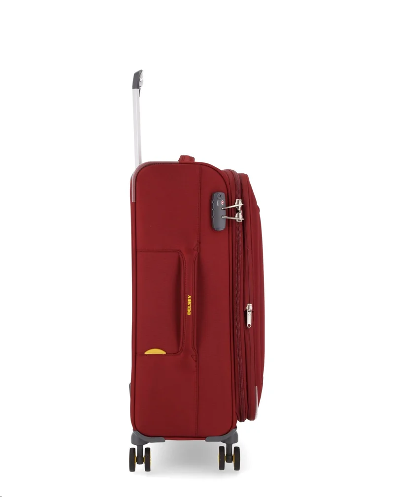 DELSEY - Mittelgroßer Weichschalenkoffer 68cm CHARTREUSE