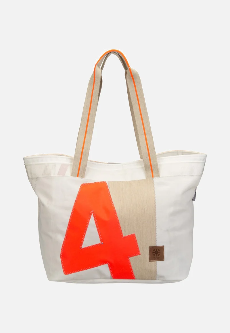 Watt Weiss/Sand/Zahl Orange - Shopper