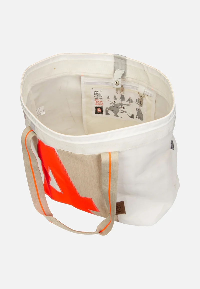 Watt Weiss/Sand/Zahl Orange - Shopper