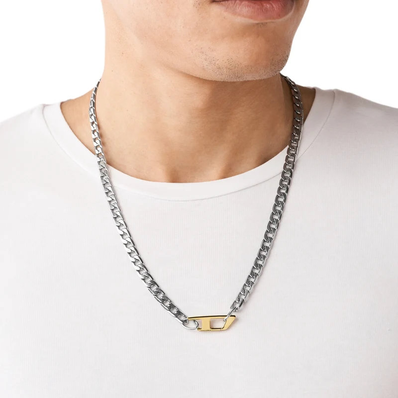 Diesel Steel Silberfarbene Kette DX1343040 (Länge: 60.00 cm)
